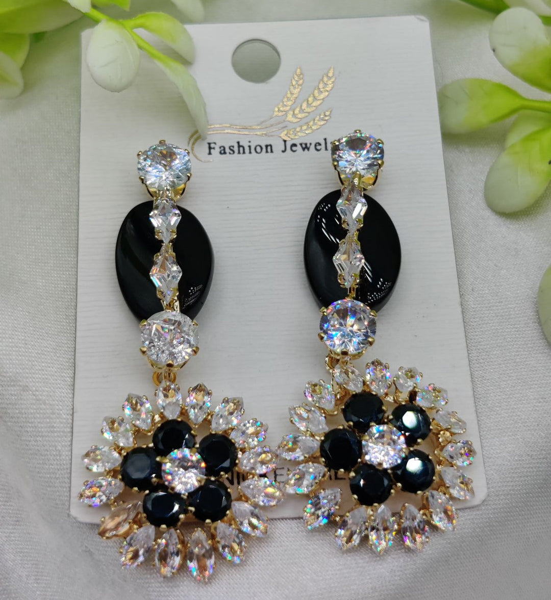 Imported Radiant Luxe Crystal Bloom Earring Jewellery